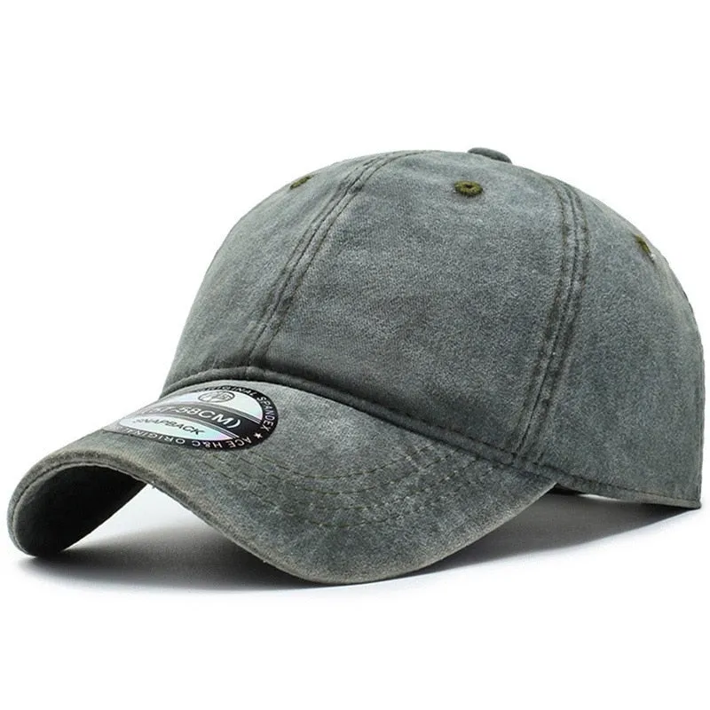 Classic Solid Women's Baseball Cap Men Vintage Washed Cotton Snapback Dad Hat Bone Trucker Cap Gorras Para Hombre