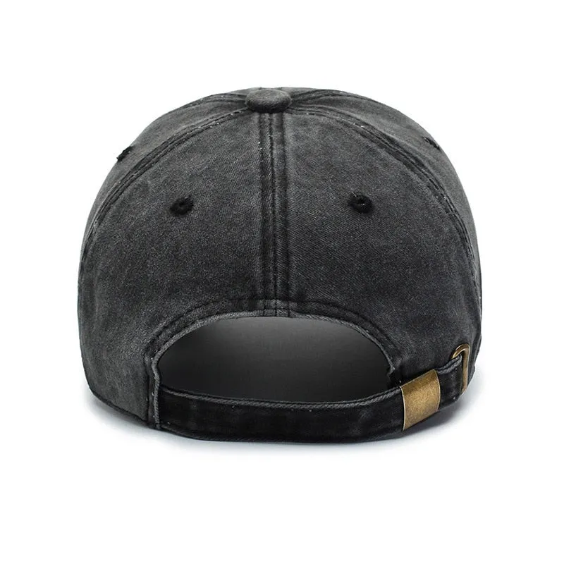 Classic Solid Women's Baseball Cap Men Vintage Washed Cotton Snapback Dad Hat Bone Trucker Cap Gorras Para Hombre