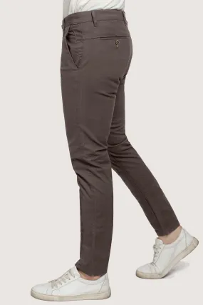 CROSS POCKET PRINTED PANT DARK BROWN