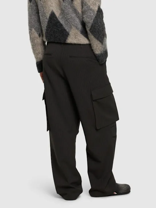 Laneus   Pinstripe cargo pants 