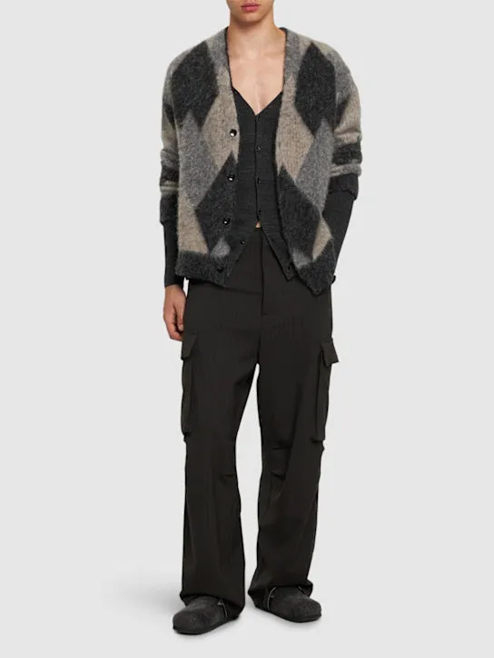 Laneus   Pinstripe cargo pants 