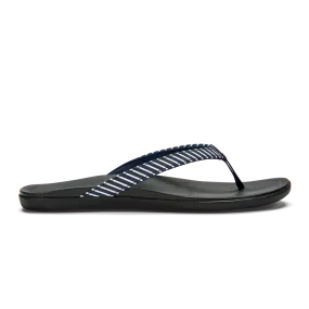 Olukai Women's Ho'Opio Sandal - Trench Blue/Stripe 20294-DEZP