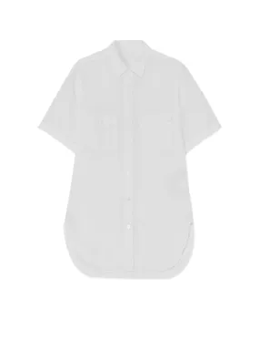 WHITE TENCEL POPLIN SAFARI SHIRT